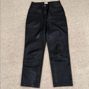 Wilfred Black Faux Leather Pants Size 4